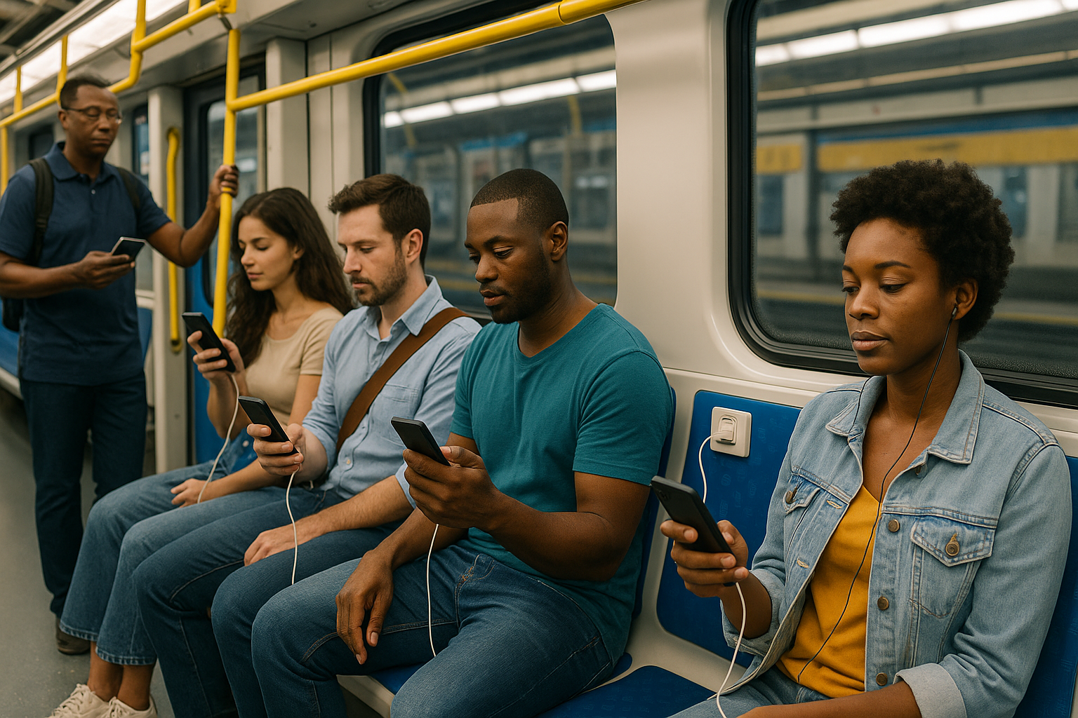 Projeto propõe instalação de carregadores de celular nos vagões do metrô de Salvador