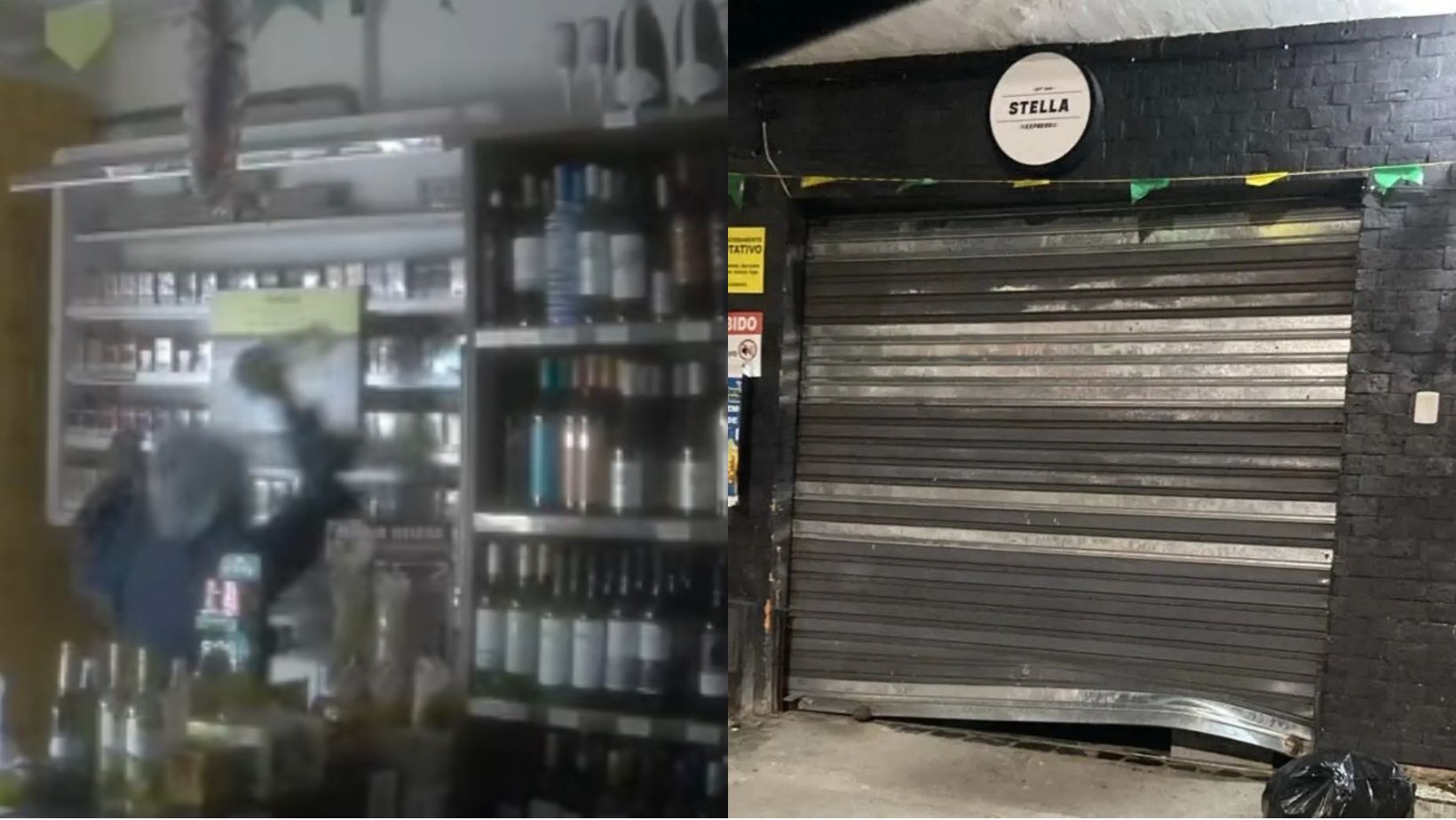 Assista: homem encapuzado invade depósito e saqueia bebidas em Stella Maris