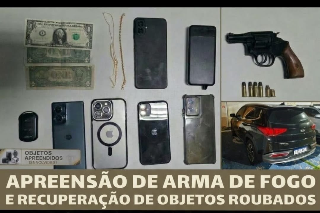 PM recupera carro roubado e apreende arma em Stella Maris